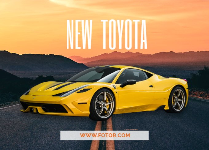 Make amazing car ads design with transparent background