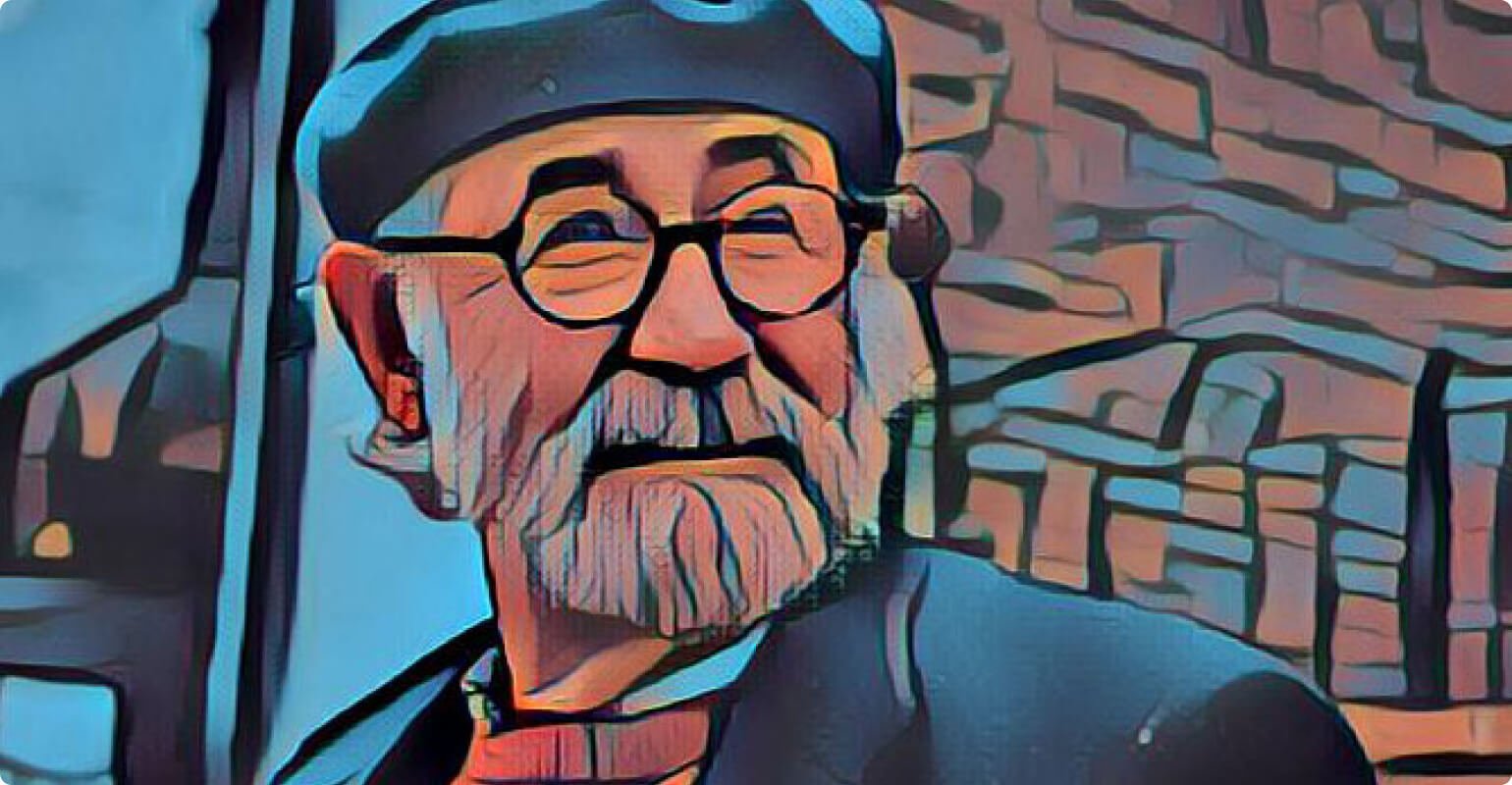 convierte una foto de anciano en un dibujo pop art
