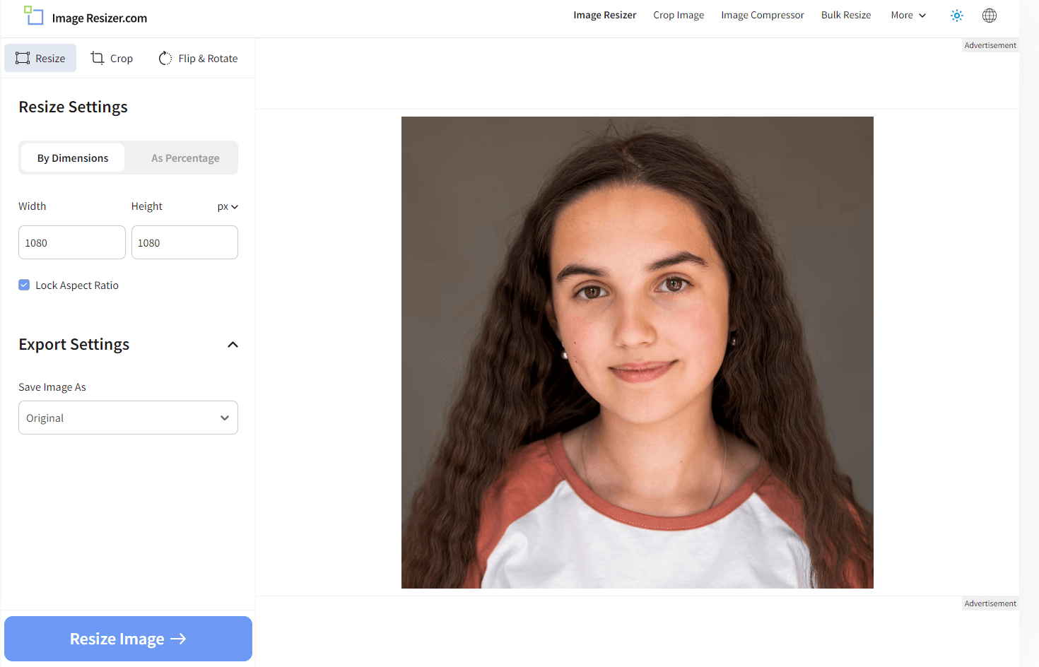 use image resizer to make a small picture bigger and clear
